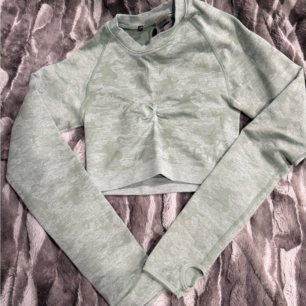 Stylish Green Camo Crop Top